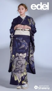 “Edel×古川優奈(ゆうちゃみ)”の振袖-黒|成人記念の新作振袖ご紹介 E-618