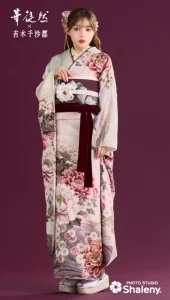 吉木千沙都×華徒然-ピンク|ハタチ記念の新作振袖ご紹介　HT-262